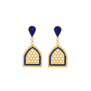 Lapis lazuli lattice stud earrings by Turquoise Mountain